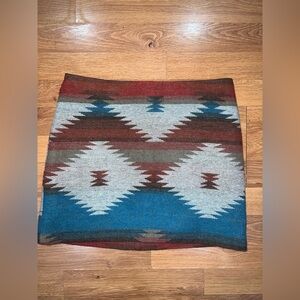 American Eagle Outfitters Southwestern Pencil Skirt - Red, Blue, Brown